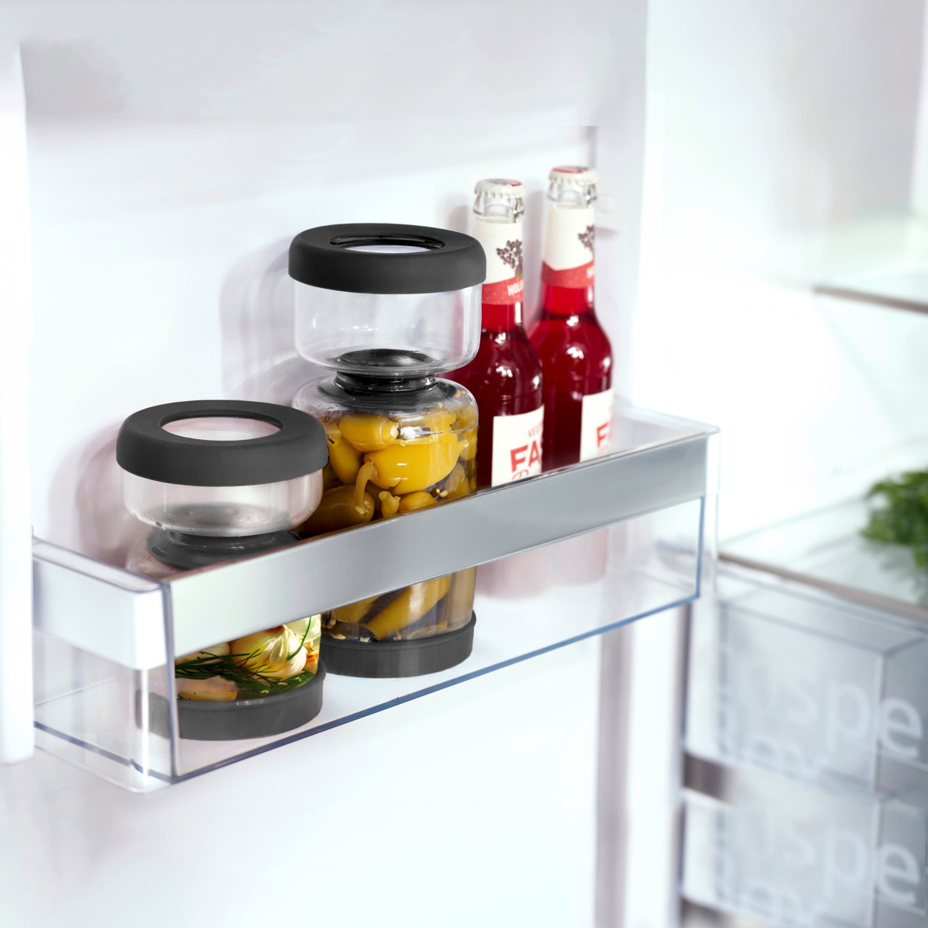 Westmark Barattolo per sgocciolamento sott'olio e sottaceto con 2 compartimenti ml 750/cm Ø10,5x15