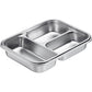 Westmark Contenitore per il pranzo/contenitore per alimenti in acciaio inox, diviso, 280 + 280 + 400 ml • tre scomparti separati • adatto al microonde e al forno - senza coperchio • adatto anche al congelatore •