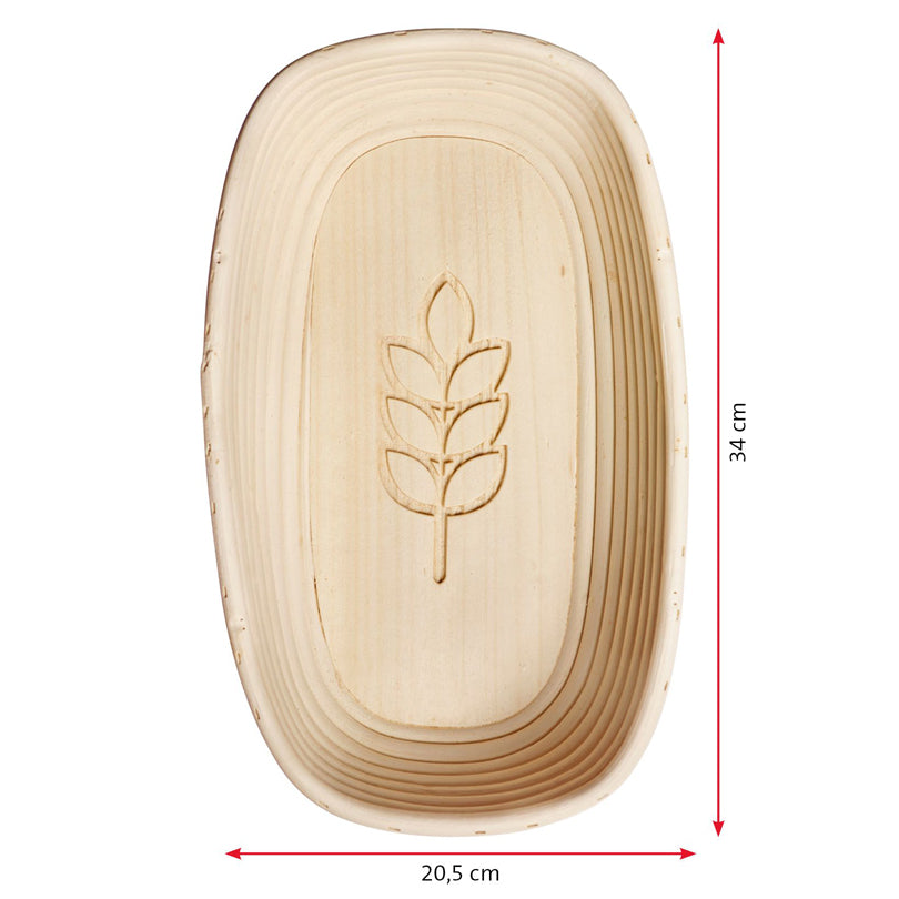 Westmark Set cestello di fermentazione per impasto pane ovale con copertura 34 x 20,5 x 8 cm per circa 1500 - 2000 g di impasto