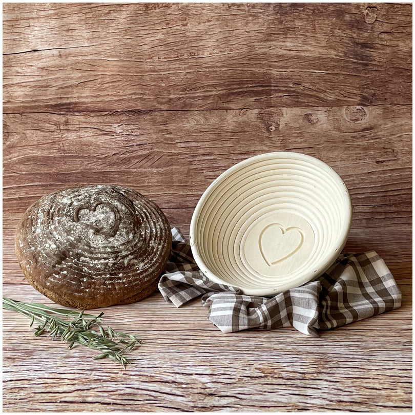 Westmark Cesto lievitazione per impasto pane tondo con fodera cm Ø24,5x8,5 per circa 1000 - 1500 g di impasto