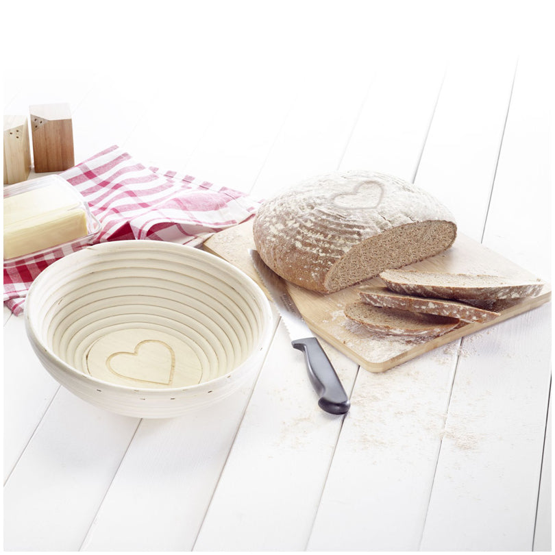 Westmark Cesto lievitazione per impasto pane tondo con fodera cm Ø24,5x8,5 per circa 1000 - 1500 g di impasto