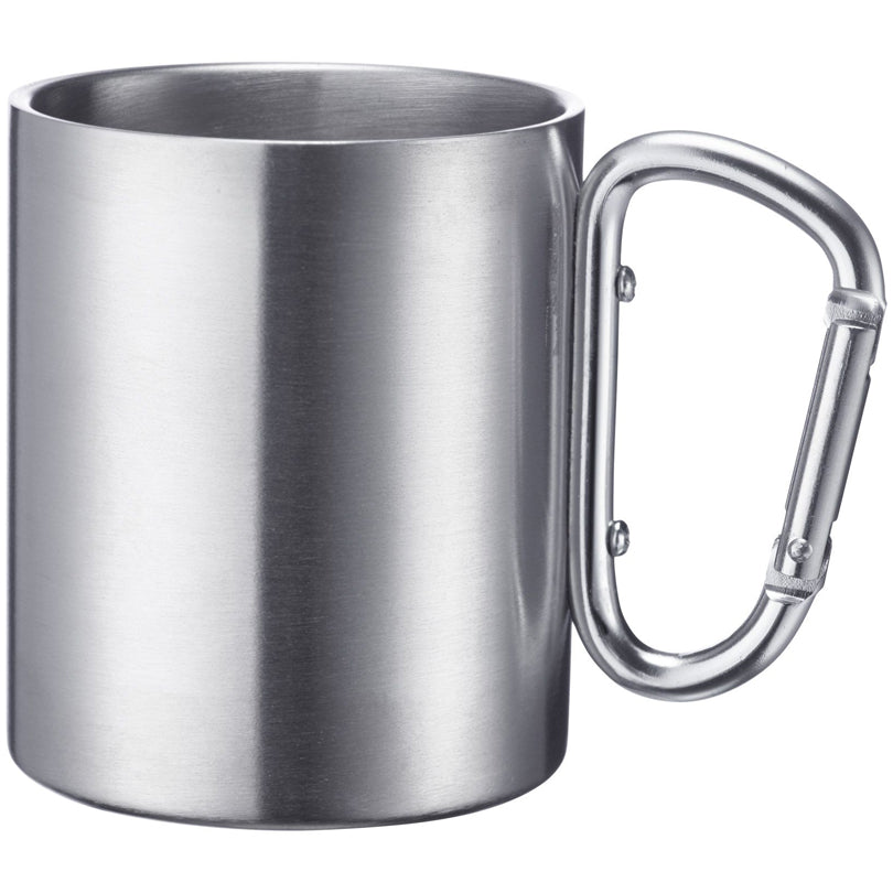 Westmark Tazza con manico a moschettone ml 300/cm Ø7,5x9 doppia parete in acciaio inossidabile per funzione isolante