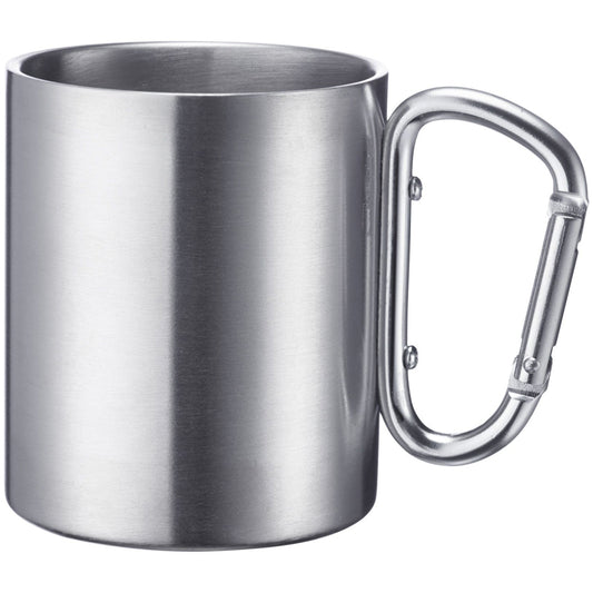 Westmark Tazza con manico a moschettone ml 300/cm Ø7,5x9 doppia parete in acciaio inossidabile per funzione isolante