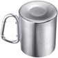 Westmark Tazza con manico a moschettone ml 300/cm Ø7,5x9 doppia parete in acciaio inossidabile per funzione isolante