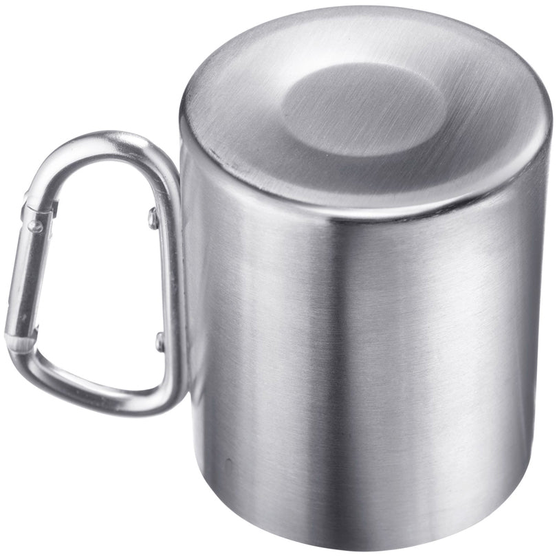 Westmark Tazza con manico a moschettone ml 300/cm Ø7,5x9 doppia parete in acciaio inossidabile per funzione isolante