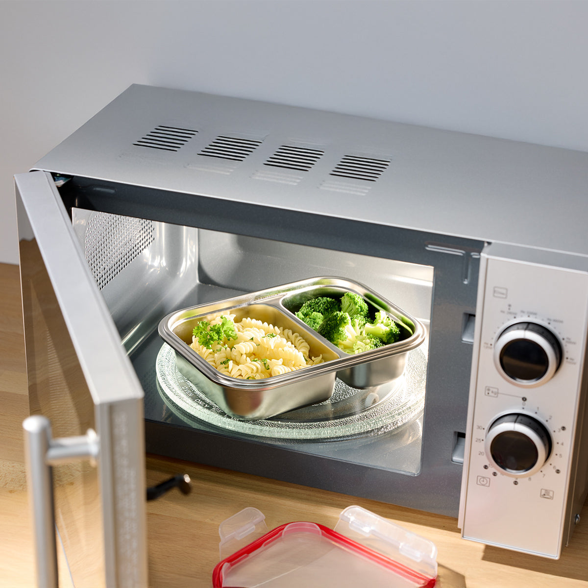 Westmark portapranzo inox a 2 scomparti 450 + 280 ml adatto a microonde