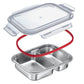 Westmark portapranzo inox a 2 scomparti 450 + 280 ml adatto a microonde