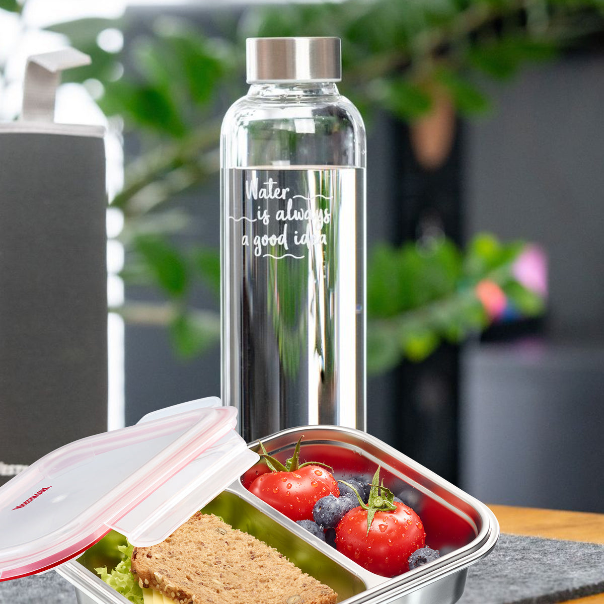 Westmark portapranzo inox a 2 scomparti 450 + 280 ml adatto a microonde