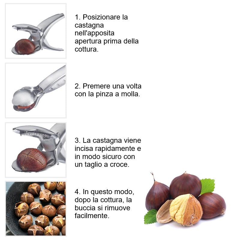 Westmark Kastanietta tagliacastagne inox con lame dentate