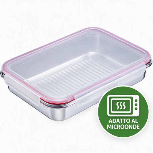Westmark Portapranzo inox/resina 2 L, adatto al microonde senza coperchio - 5101919
