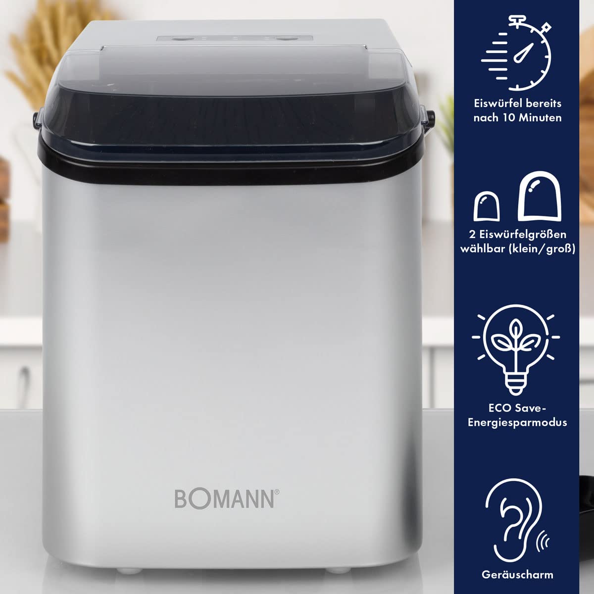 Bomann Macchina per cubetti di ghiaccio EWB 6060 CB