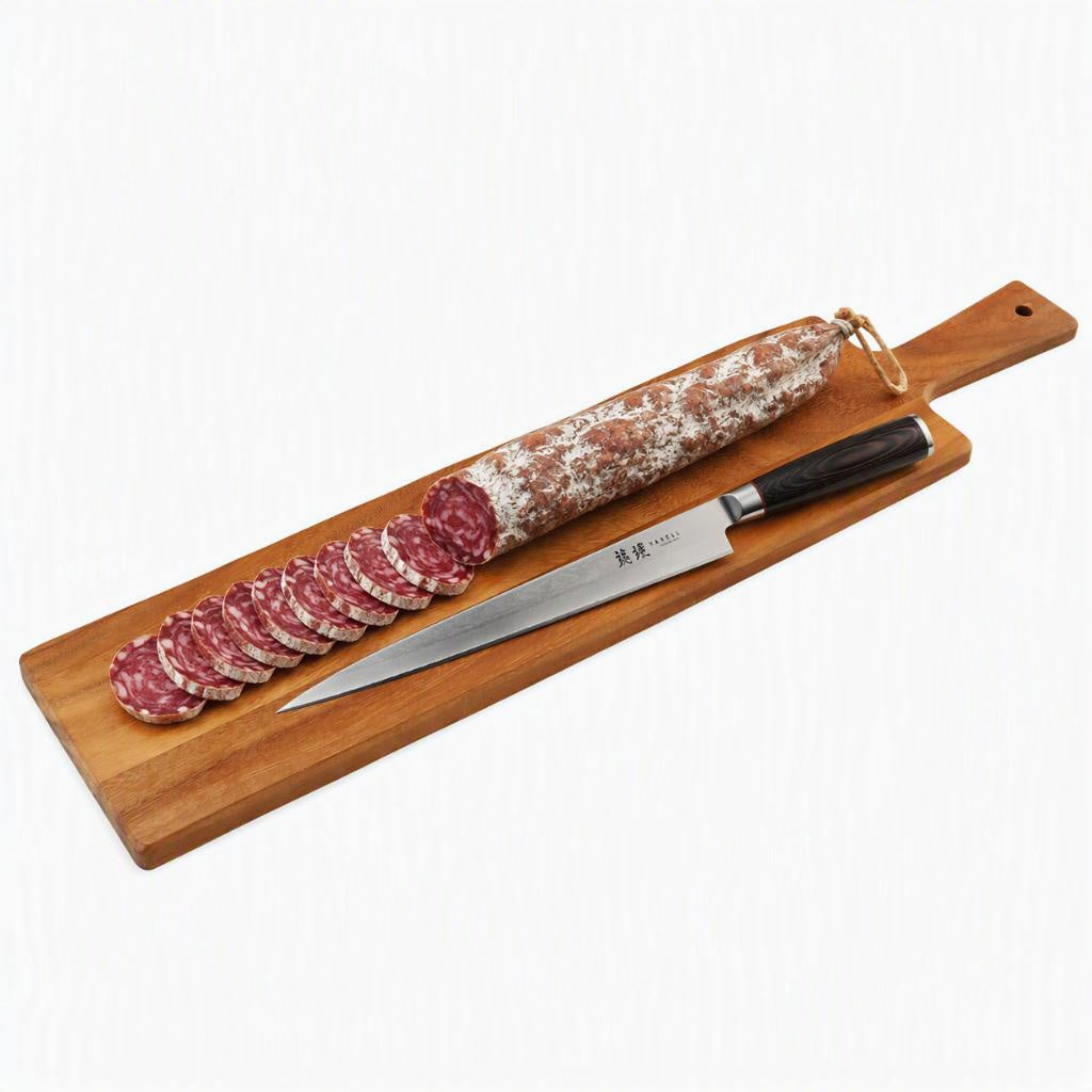 Zassenhaus Tagliere da portata in acacia, 60 x 13 cm. Perfetto per servire baguette, salumi, formaggi, sushi, sashimi e antipasti.