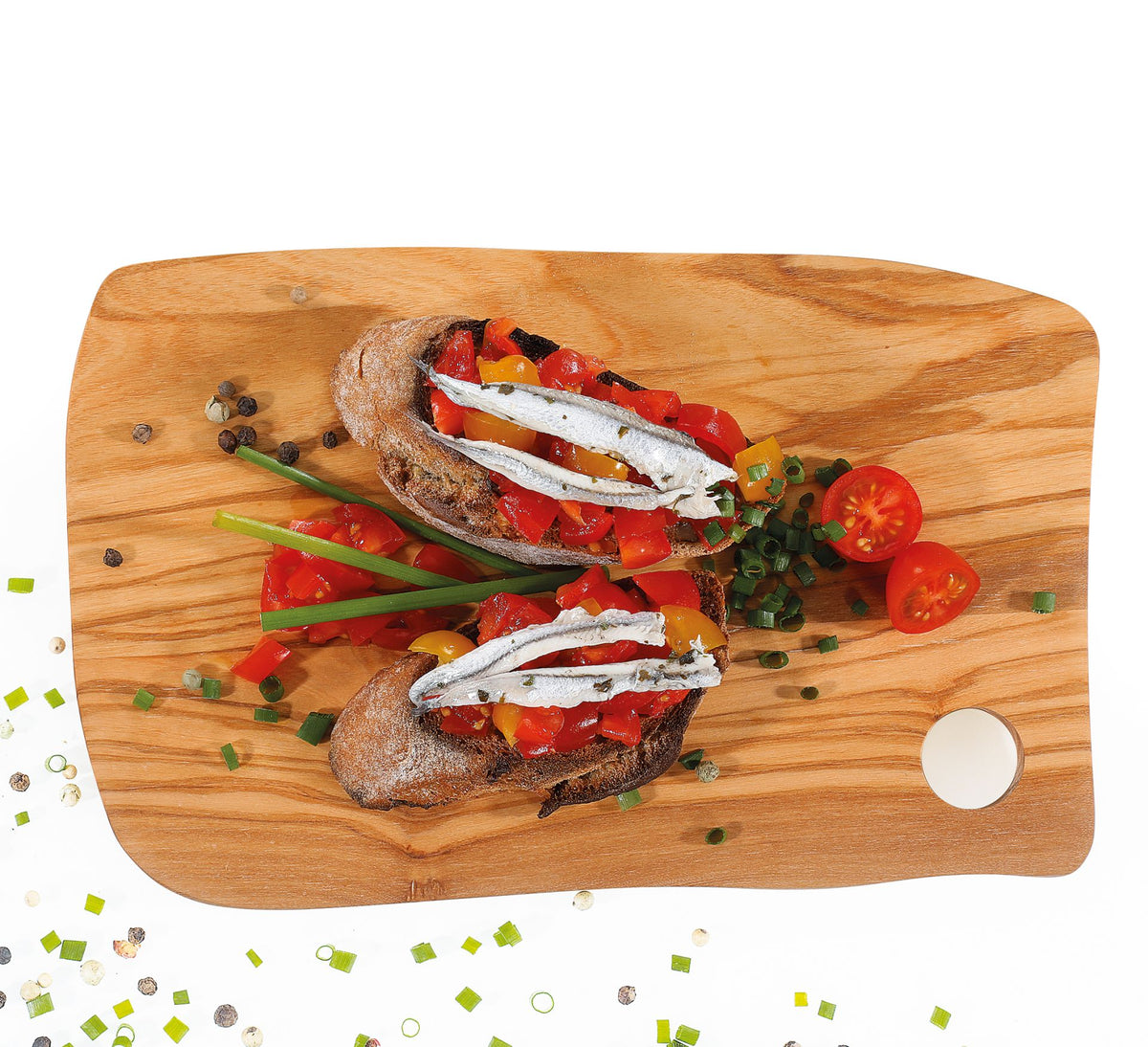 Zassenhaus Tagliere artigianale in legno d’ulivo 25 × 16 × 1,4 cm