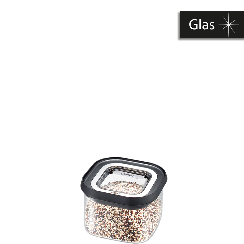 Gefu contenitore in vetro  borosilicato  per dispensa con tappo trasparente ermetico impilabile DISPENSA 400 ml 12801