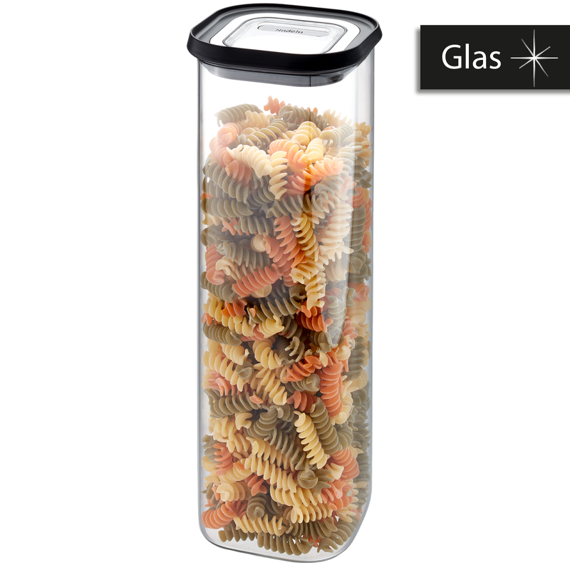 Gefu contenitore in vetro  borosilicato  per dispensa con tappo trasparente ermetico impilabile PANTRY 2500 ml 12805