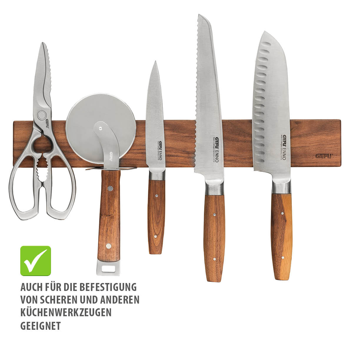 Gefu Barra Magnetica 42 cm "ENNO" in legno di noce . 13957