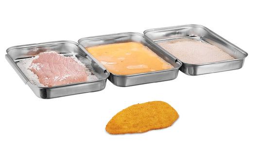 Gefu Briciole Set per impanatura cotoletta, cordon blue, e tanto altro PANDO 14764