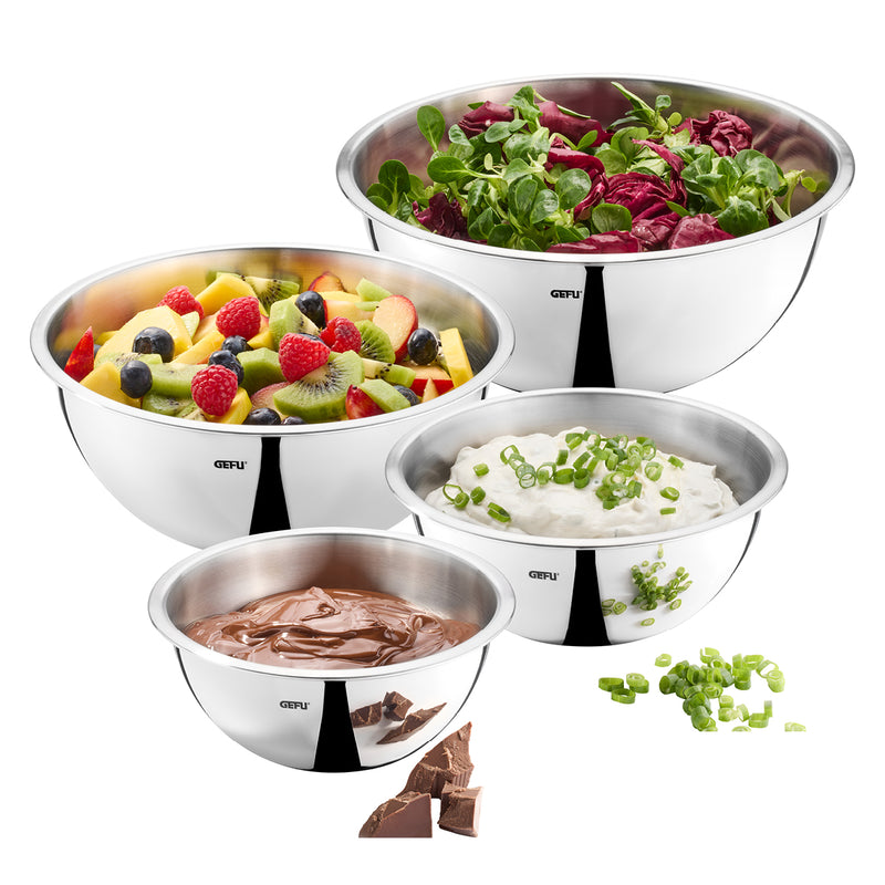 Gefu Set di 4 ciotole in acciaio inox  Ø 16, 18, 22 e 24 cm CAVARO 28138