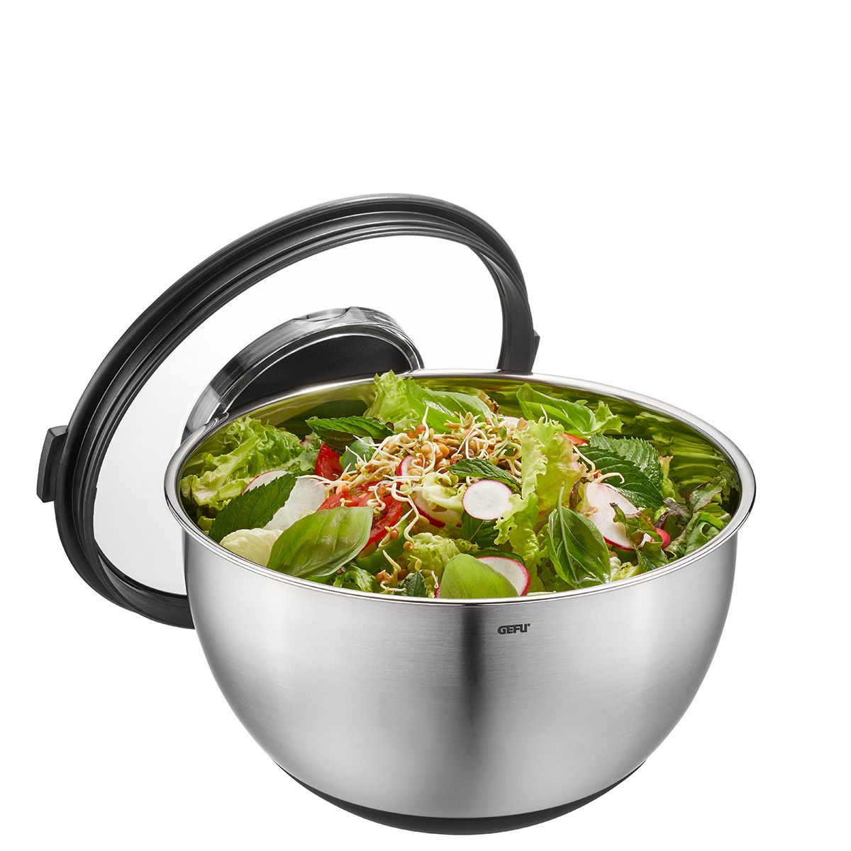 Gefu Set di ciotole con coperchio paraschizzi MUOVO, 2 pezzi Ø 20 cm - Ø 24 cm 35055