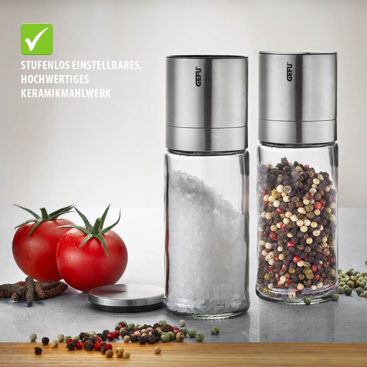Gefu LAMOLA 2 macina per Sale o pepe in ceramica altezza 16,6 cm 89578