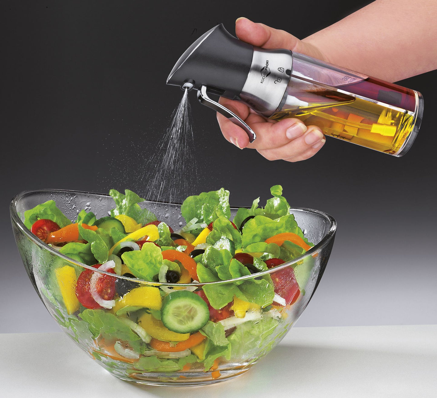 Kuchenprofi Dosolio e dosaaceto 2in1 "Siena" ml 190/cm Ø6x20,5 eroga aceto e olio contemporaneamente