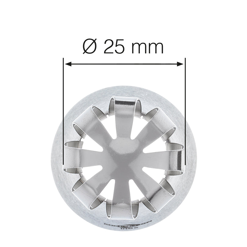 Bocchetta punte russe 25 mm mm Ø25/cm Ø3x5,5