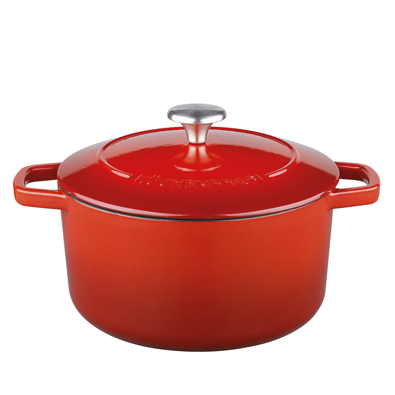 Kuchenprofi Casseruola in ghisa smaltata tonda "Bretagne" l 4,2/cm Ø24x11,5 adatta induzione