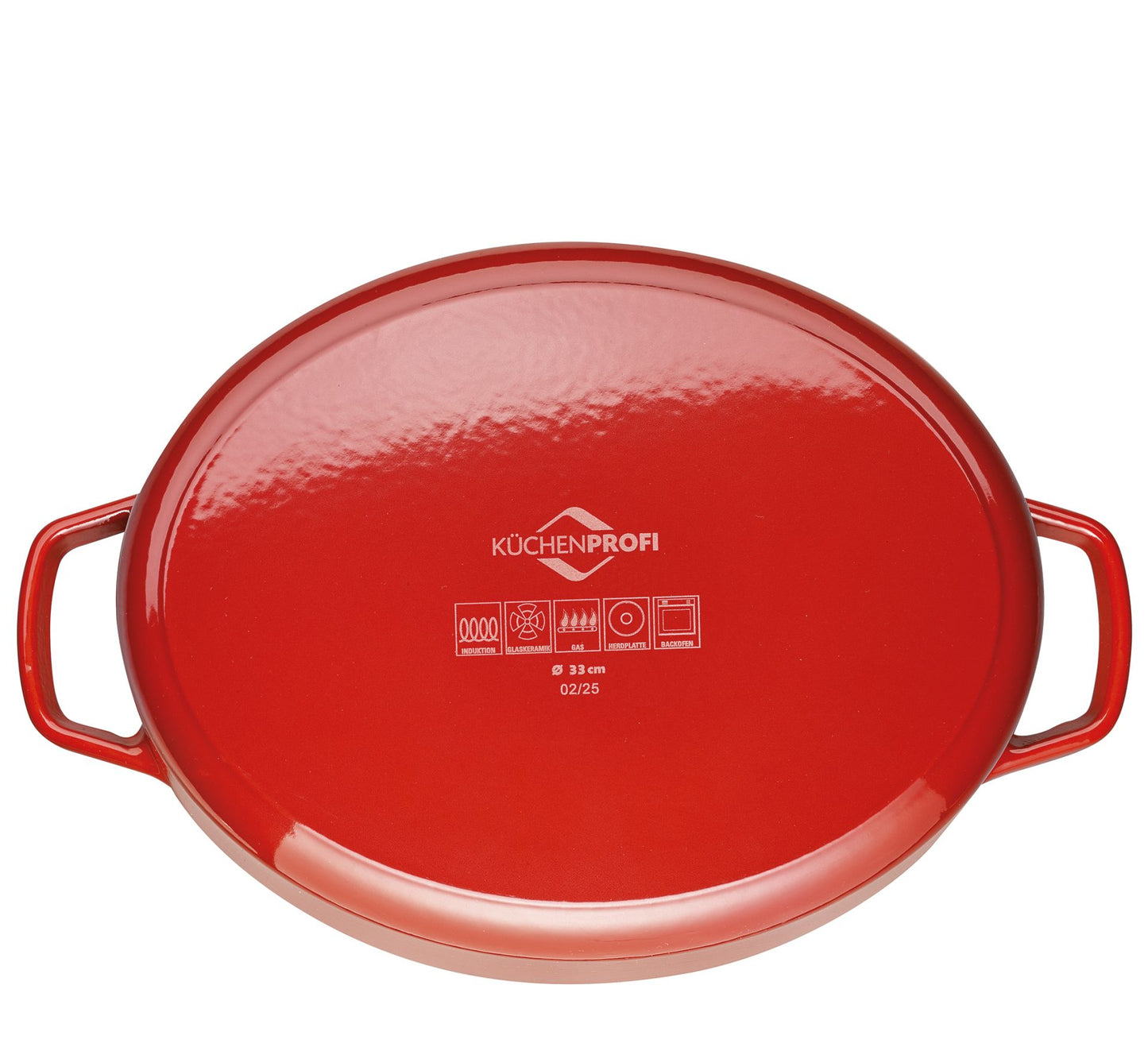 Kuchenprofi Casseruola in ghisa smaltata ovale "Bretagne" l 7/cm Ø33x13 adatta induzione