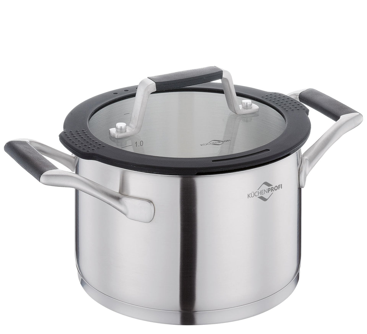 Küchenprofi COMO set di pentole 8 pezzi in acciaio inox per induzione con coperchi scolapasta