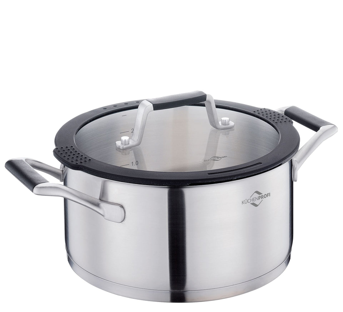 Küchenprofi COMO set di pentole 8 pezzi in acciaio inox per induzione con coperchi scolapasta
