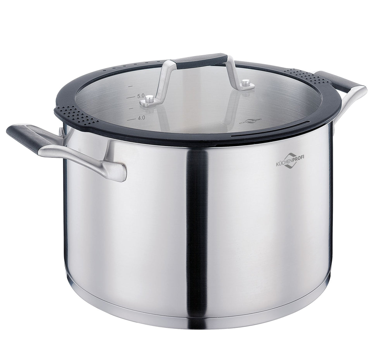 Küchenprofi COMO set di pentole 8 pezzi in acciaio inox per induzione con coperchi scolapasta