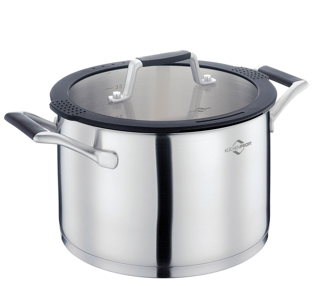 Küchenprofi COMO set di pentole 8 pezzi in acciaio inox per induzione con coperchi scolapasta