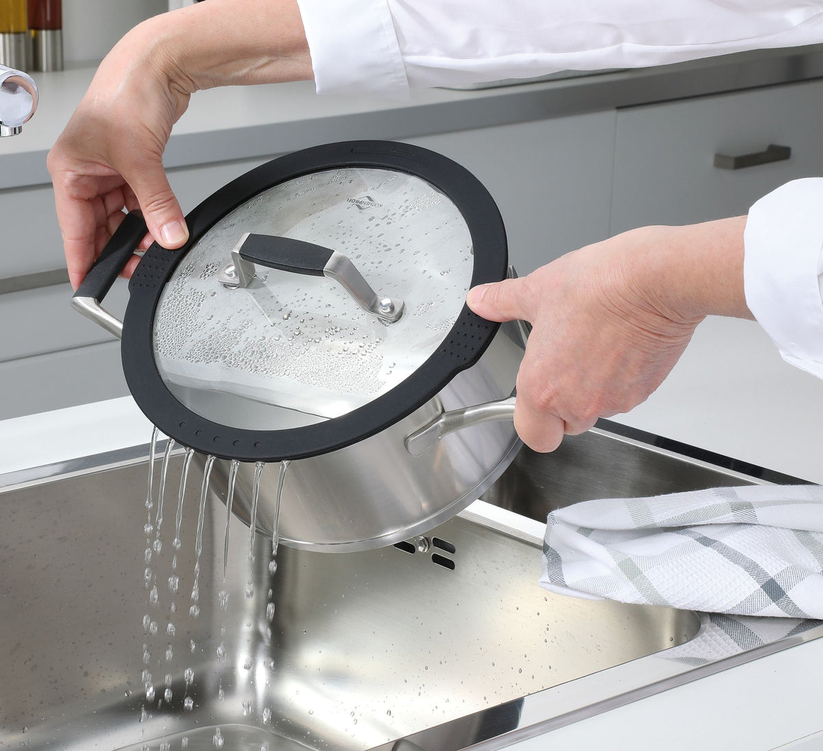 Küchenprofi COMO set di pentole 8 pezzi in acciaio inox per induzione con coperchi scolapasta