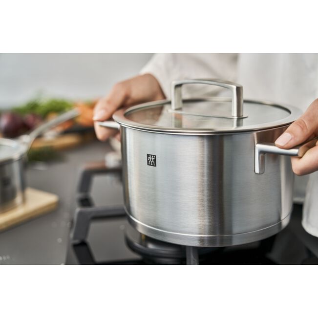 Zwilling set di 2 Casseruole 3 pentole e 4 coperchi VITALITY induzione all'interno graduate