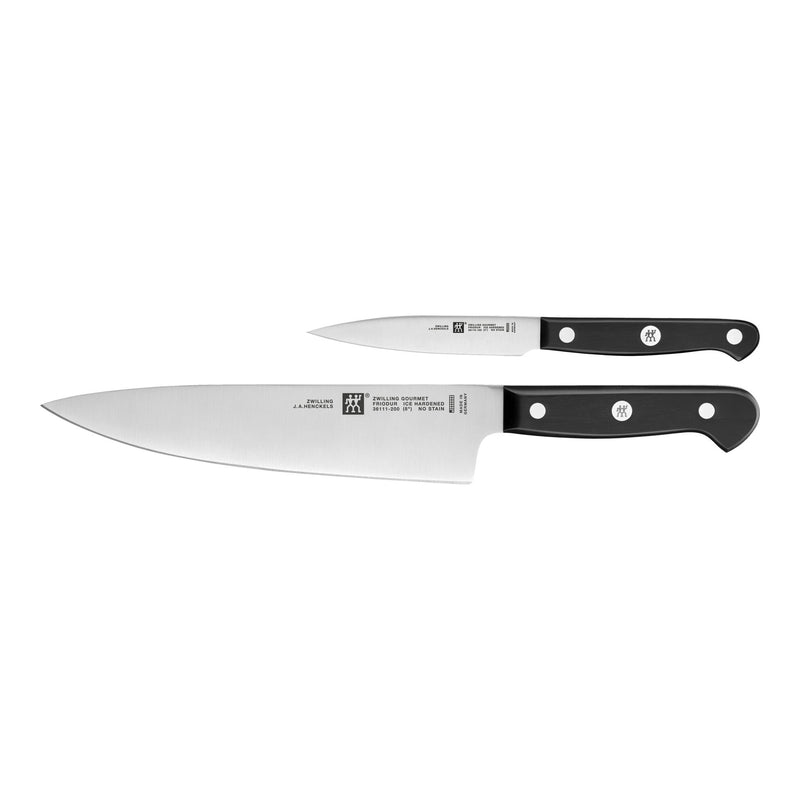 Zwilling Gourmet Set 2 Coltelli: Chef 20 cm + Spelucchino 10 cm – Acciaio Inox