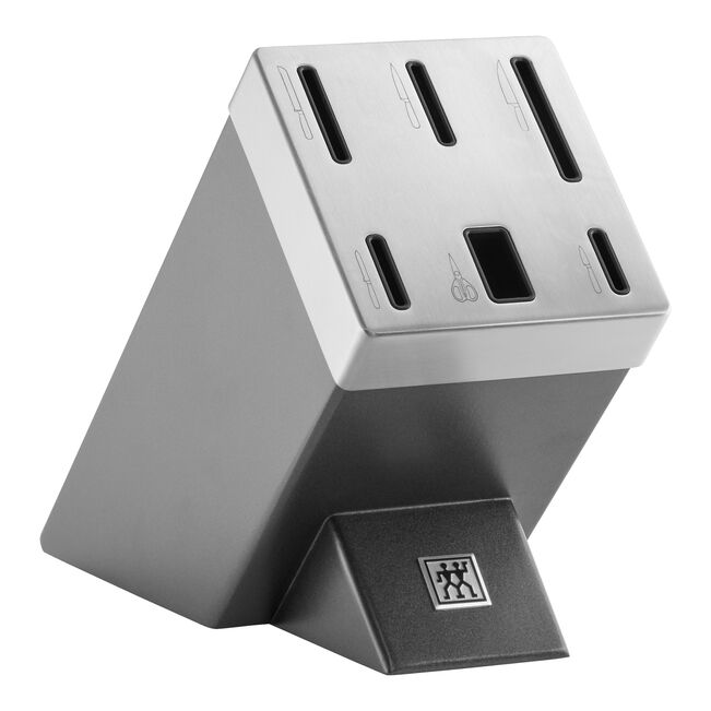 Zwilling Gourmet set di 7 pezzi, ceppo nero autoaffilante con 5 coltelli e 1 forbice da cucina