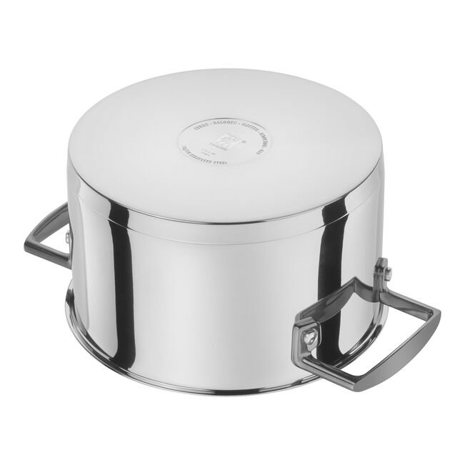 Zwilling Set di 5 pentole Balestra inox design moderno con finitura dei manici brunita 71160-005-0