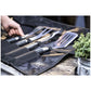 Zwilling Set barbecue professionale con 5 utensili per grill, spatola, pinze, forchetta per carne, spazzola e custodia.