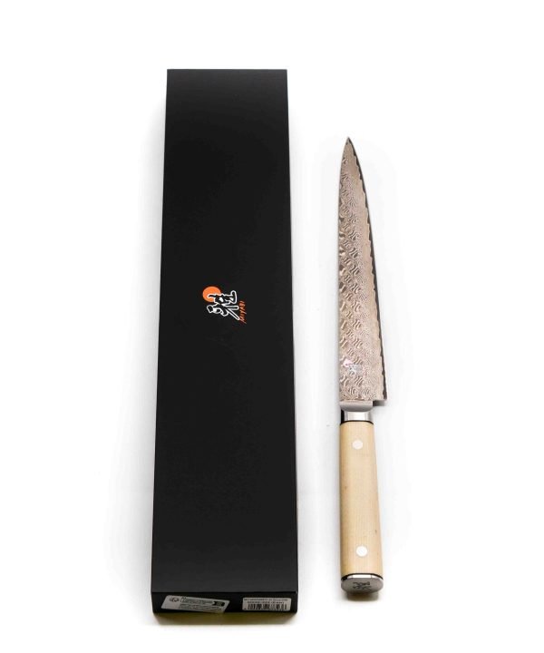 Miyabi coltello damascato per sushi sashimi Sujihiki 24cm 4500FC-D HRC 63
