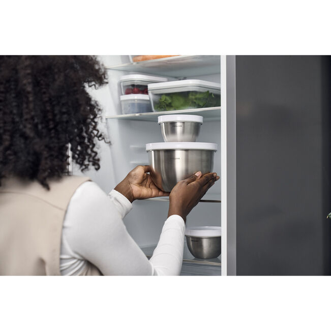 Zwilling Fresh & Save BOWLS Starterset, pompa sottovuoto, 2 ciotole in acciaio inox / M/L bianco-acciaio, buste per sottovuoto, 9 pezzi. 1031015