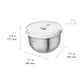 Zwilling Fresh & Save BOWLS Starterset, pompa sottovuoto, 2 ciotole in acciaio inox / M/L bianco-acciaio, buste per sottovuoto, 9 pezzi. 1031015