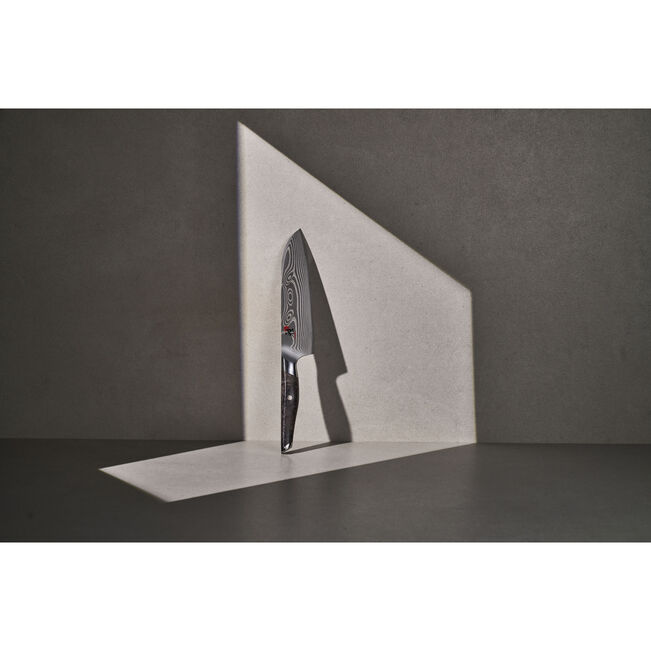 MIYABI IKI Coltello Damascato 49 strati Santoku liscio 18 cm (66 HRC) marrone-nero 1033755