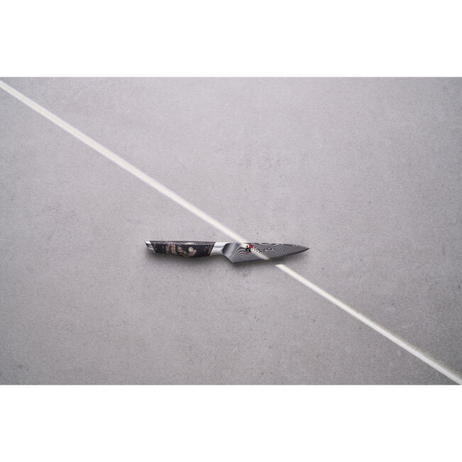 MIYABI IKI Coltello Damascato 49 strati Shotoh liscio - 10 cm (66 HRC) marrone-nero 1033757