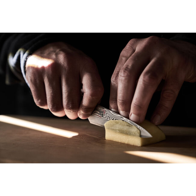 MIYABI IKI Coltello Damascato 49 strati Shotoh liscio - 10 cm (66 HRC) marrone-nero 1033757