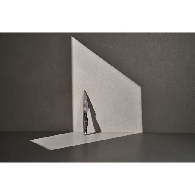 MIYABI IKI Coltello Damascato 49 strati Shotoh liscio - 10 cm (66 HRC) marrone-nero 1033757