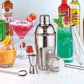 Cilio Set da barman da 5 pezzi shaker in acciaio inox lucido