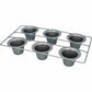 Westmark Sei Stampi muffin in unico sostegno agriglia Ø 6,5x6 cm