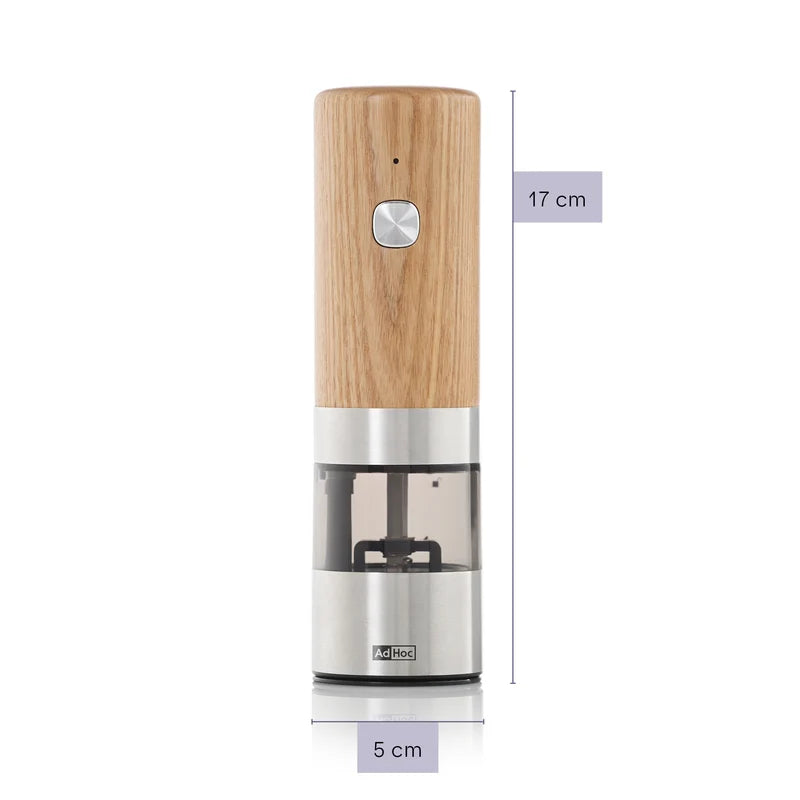 AdHoc i.Mill EP163 macinasale o macinapepe elettrico ricaricabile in frassino chiaro