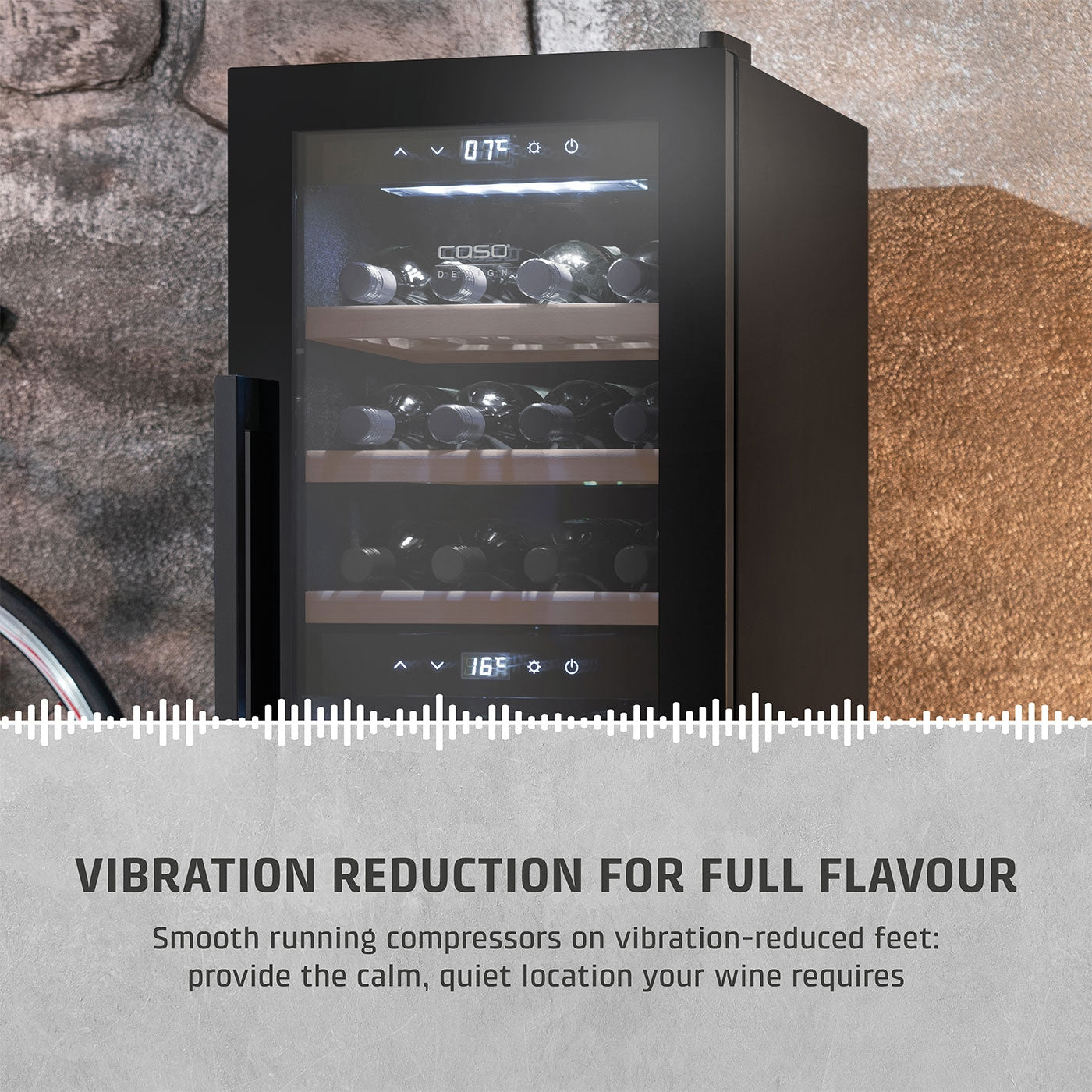 Caso Cantinetta frigo di design, per un massimo di 24 bottiglie, 2 zone di temperatura WineExclusive 24 Smart