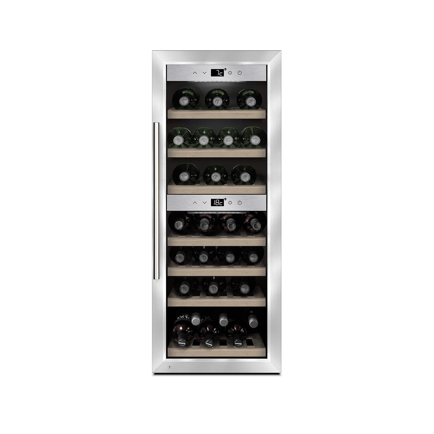 Caso Cantinetta frigo di design massimo 38 bottiglie, 2 zone di temperatura WineComfort 380 Smart
